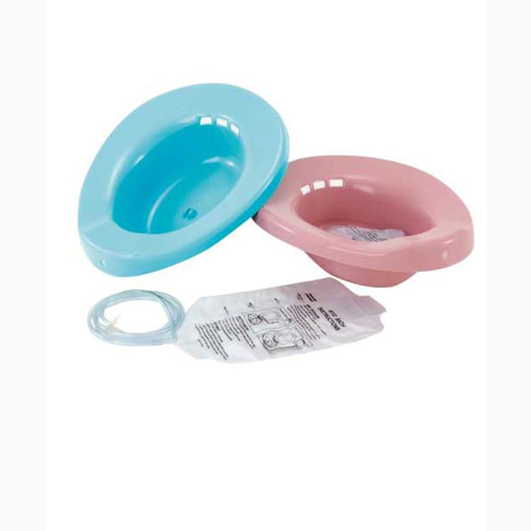 Medegen Sitz Bath Elongated, 2000 mL Rose Polypropylene - Case of 14 - Image 1
