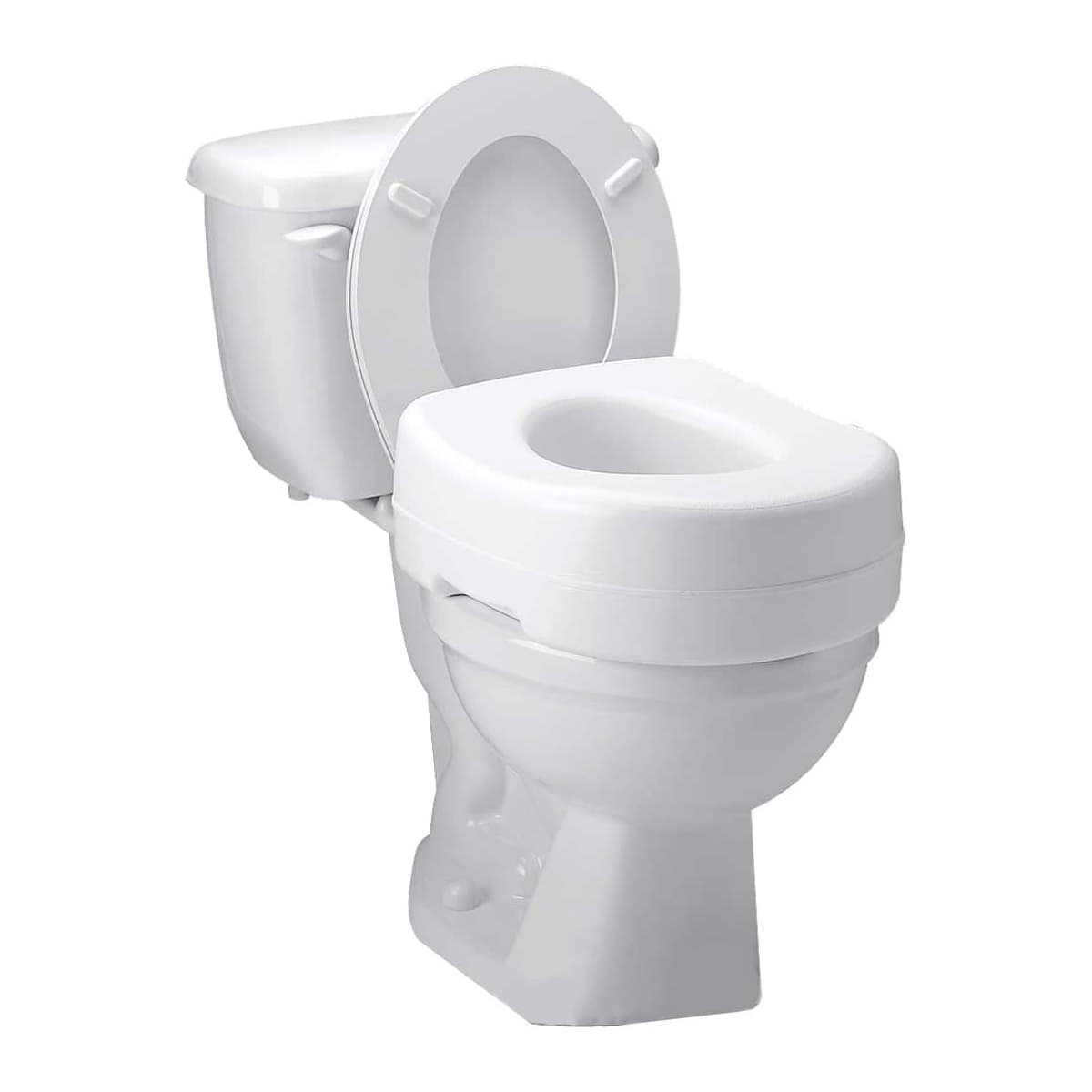 Carex Raised Toilet Seat with Rubber Pads