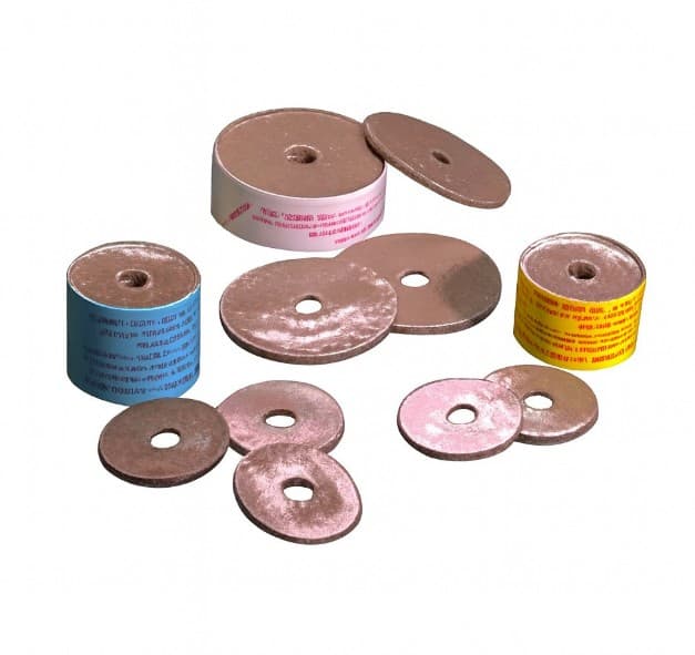 Torbot Colly-Seel Disc 2" OD Round, 1/2" Starter Hole, Yellow, Standard - Package of 10