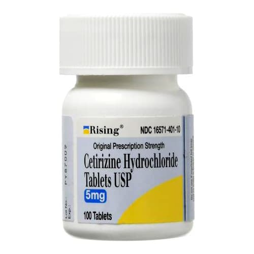 Rising Pharmaceuticals Cetirizine HCl Allergy Relief Tablets - Bottle of 100 - Image 2