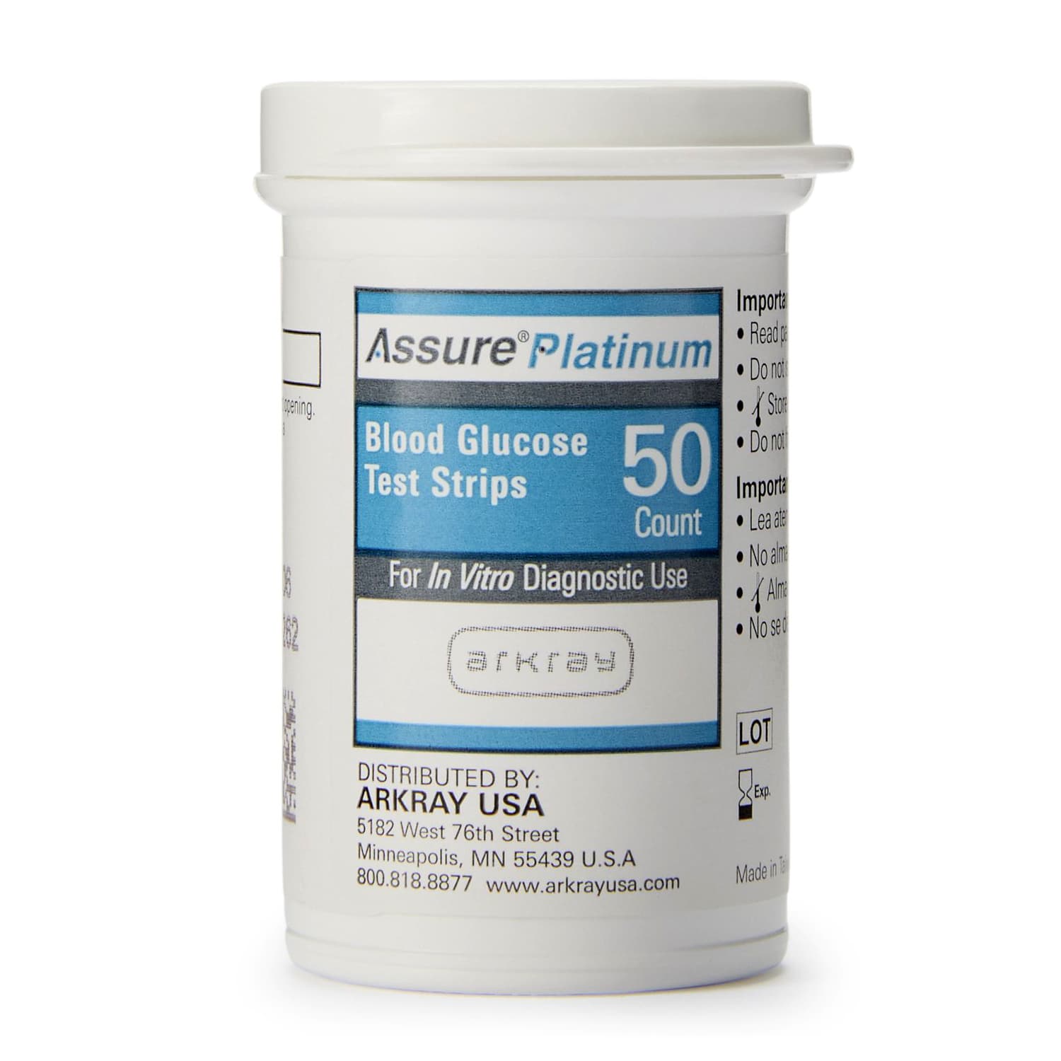 Arkray Assure Platinum Blood Glucose Test Strips - Image 1