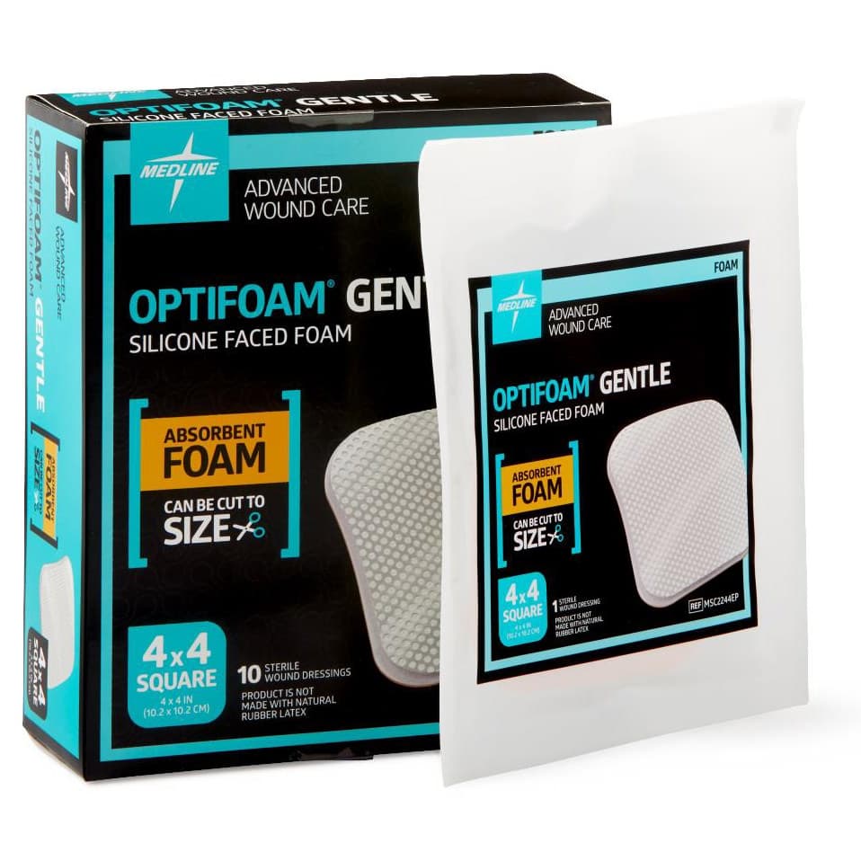 Optifoam Gentle Non-bordered Silicone-faced Foam Dressing, Sterile - Image 2