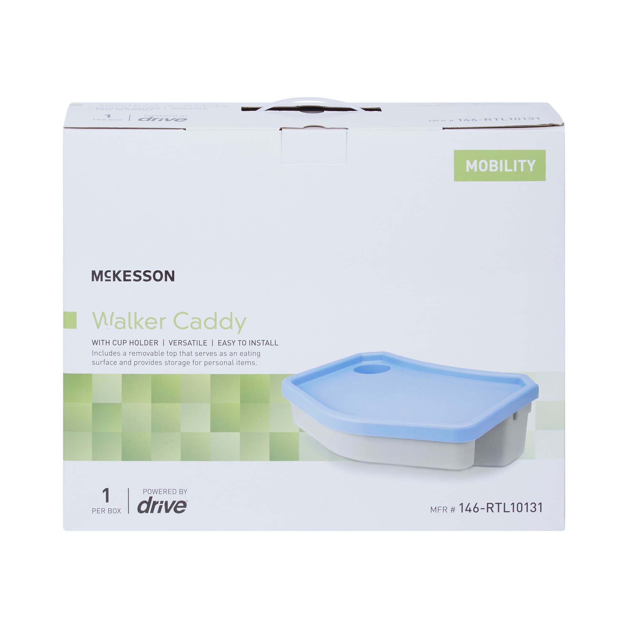 McKesson Caddy For Walker with Cup Holder, 15.5 x 5 x 12.5 Inch - Each - Image 2