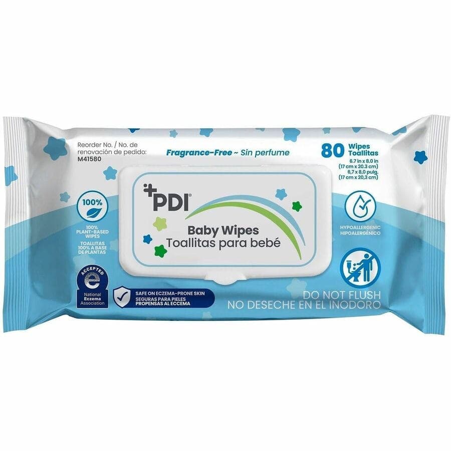 PDI Soft Baby Wipes Unscented - Pack of 80 - Image 3