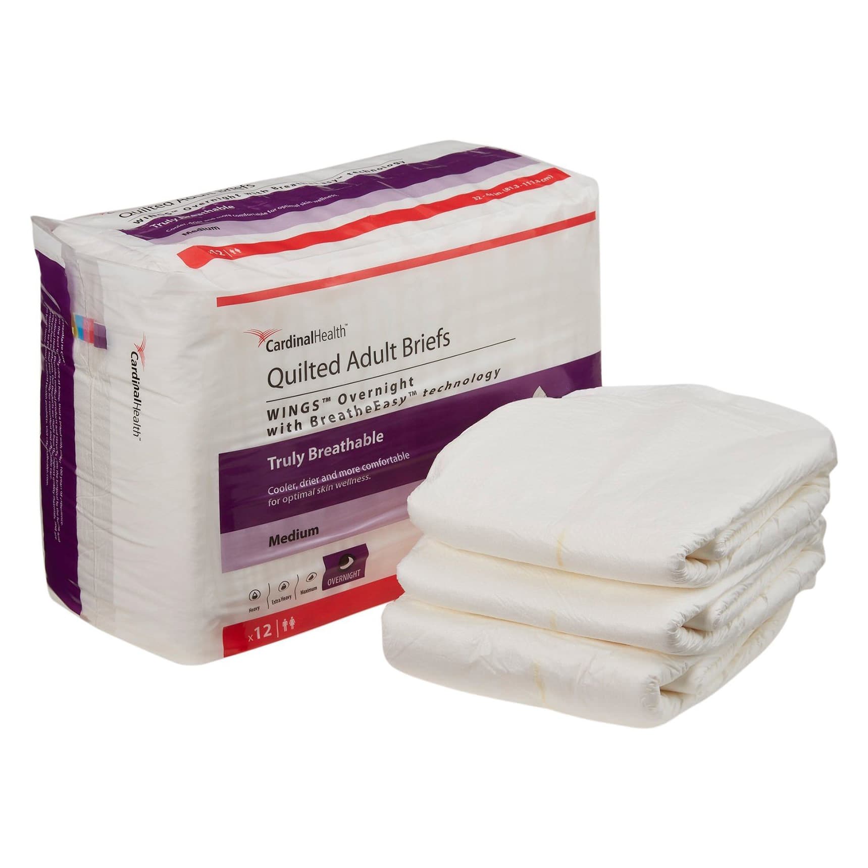 Cardinal Health Wings Overnight Quilted Adult Briefs - Image 4