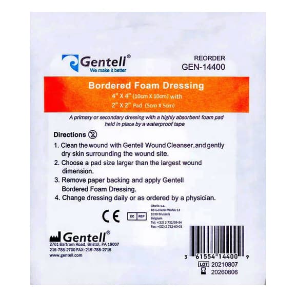 Gentell Bordered Foam Dressing - Image 2