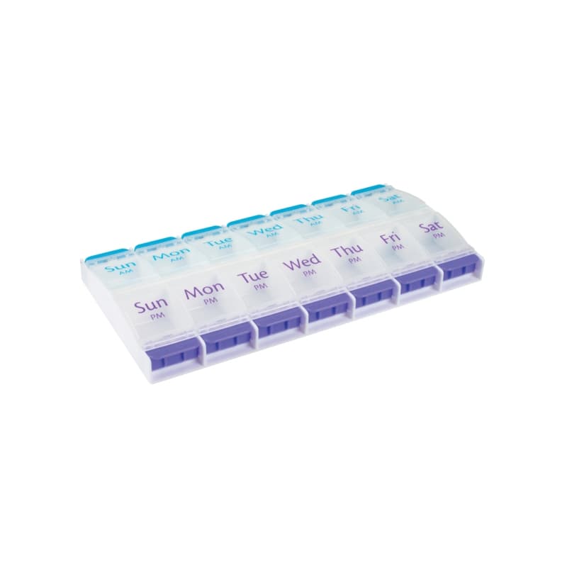 Apothecary Ezy Dose Push Button AM-PM Weekly Pill Organizer (XL)