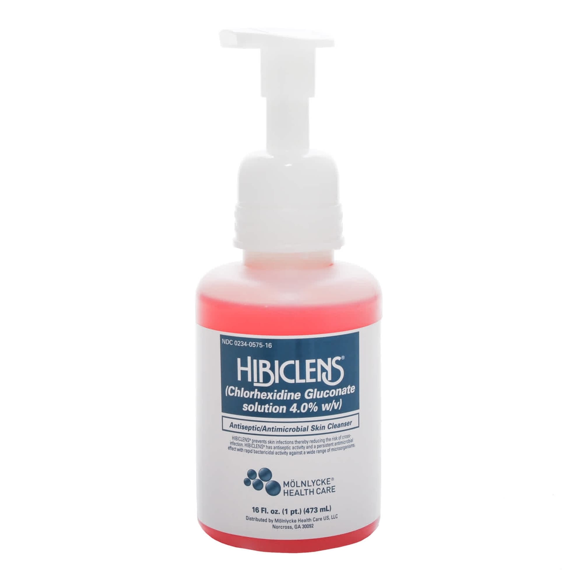 Hibiclens Antiseptic and Antimicrobial Skin Cleanser Liquid, Pump Bottle, 16 oz - Case of 12 - Image 1