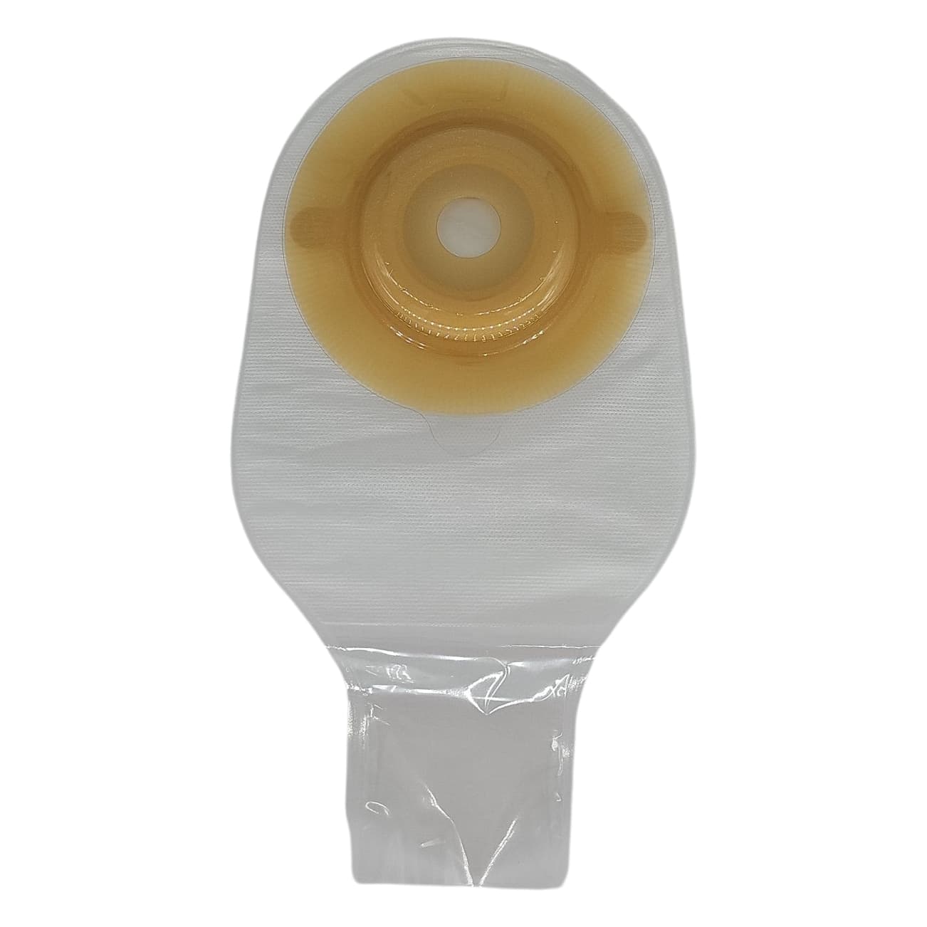 Safe N Simple 12" 1-Piece Convex Pre-Cut Drainable Pouch with curved tail closure and Belt Tab - Image 2