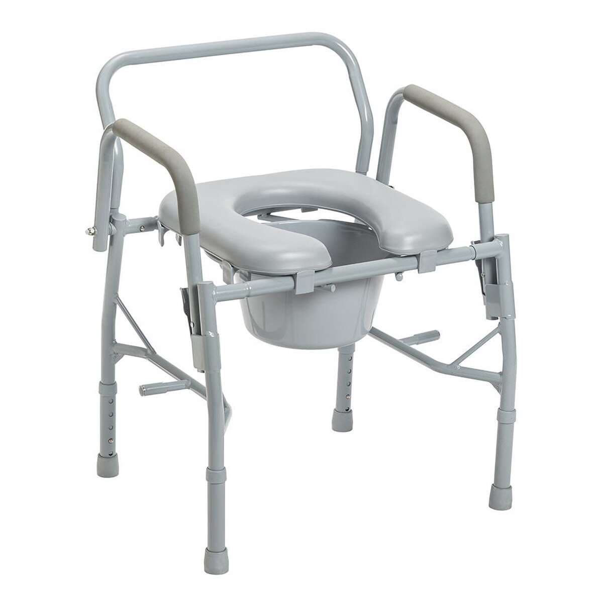 Drive Deluxe Steel Drop-Arm Commode - Image 1