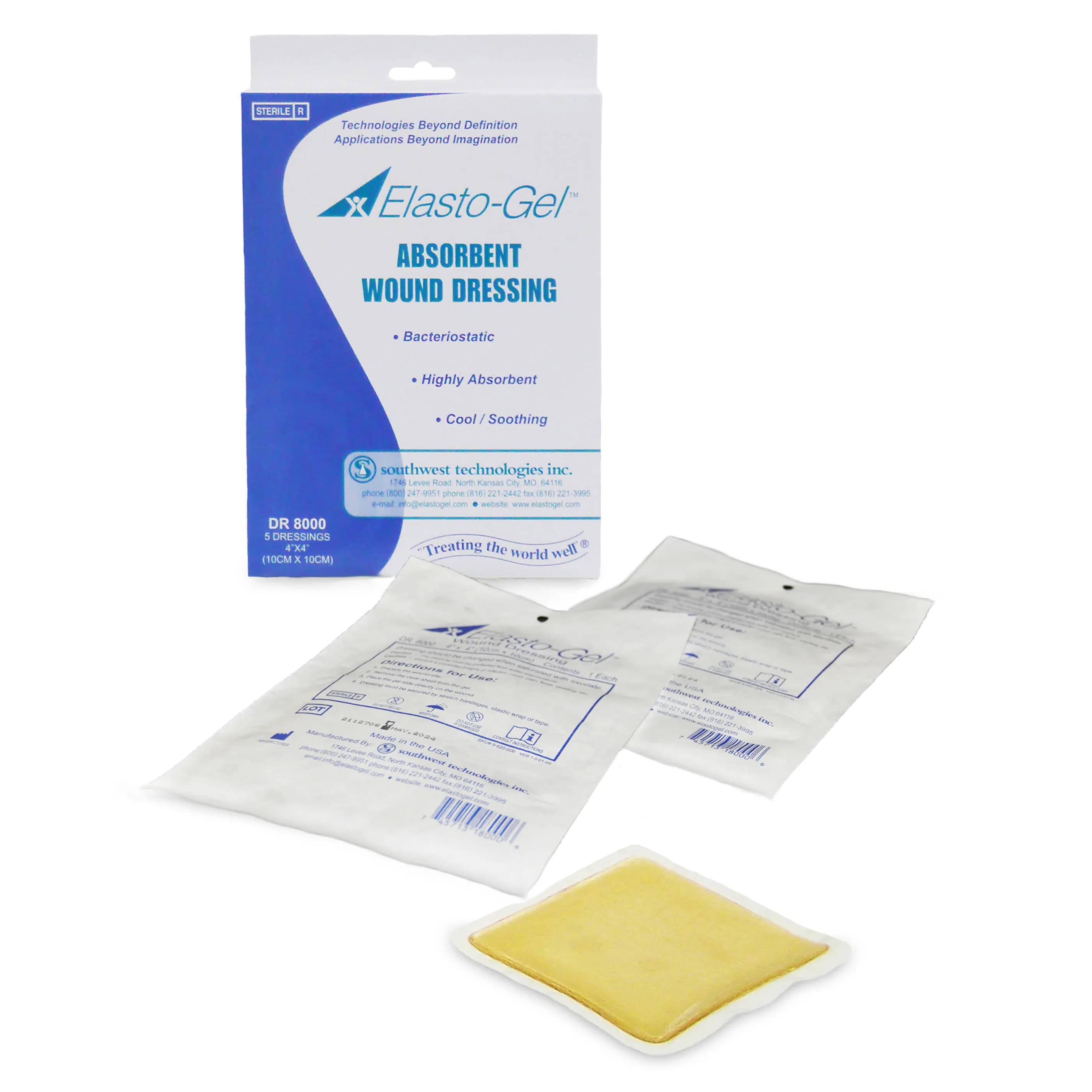 Elasto-Gel Absorbent Wound Dressing, 4-Way Stretch Backing - Image 3