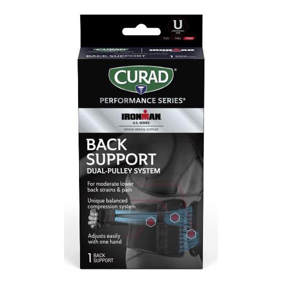 Curad Performance Series IRONMAN Back Supports with Dual-Pulley, Universal - Case of 4 - Image 1