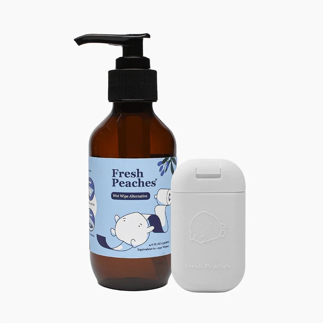 Fresh Peaches Toilet Paper Gel Starter Set with Grey Pocket - Each - Image 1