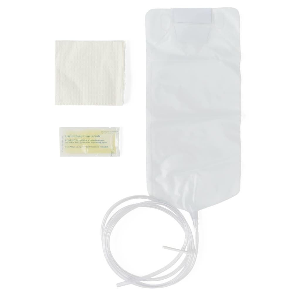 Medline Enema Bag Sets with a Slide Clamp, Polybag