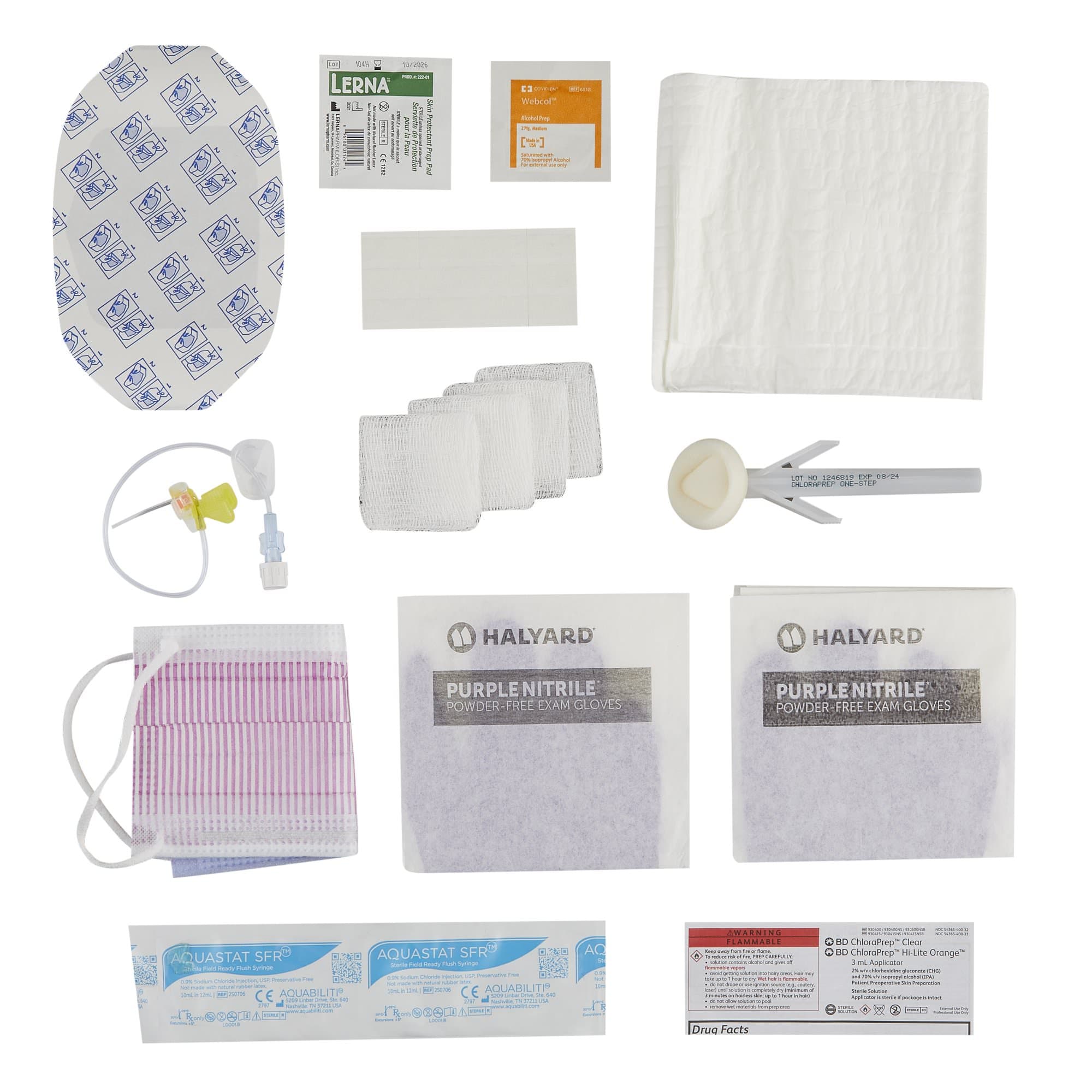 MiniLoc Safety Infusion Set, Port Access Kit, 22 Gauge, 1 Inch - Each - Image 1