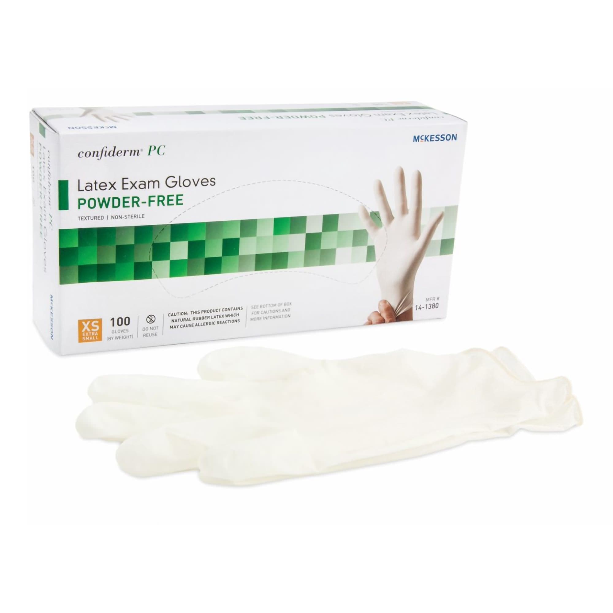McKesson Confiderm PC Latex Powder Free Exam Gloves