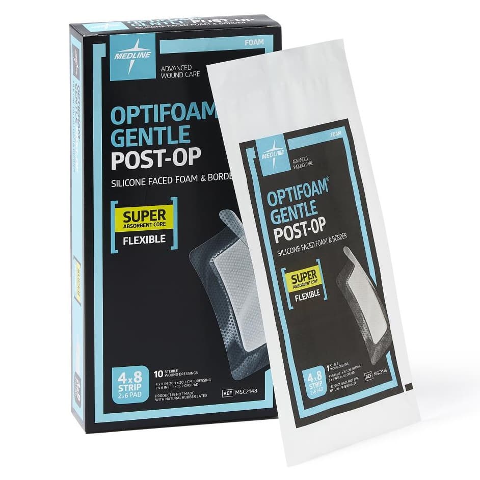 Optifoam Gentle Post-op Silicone Face Foam Dressing, Sterile - Image 2