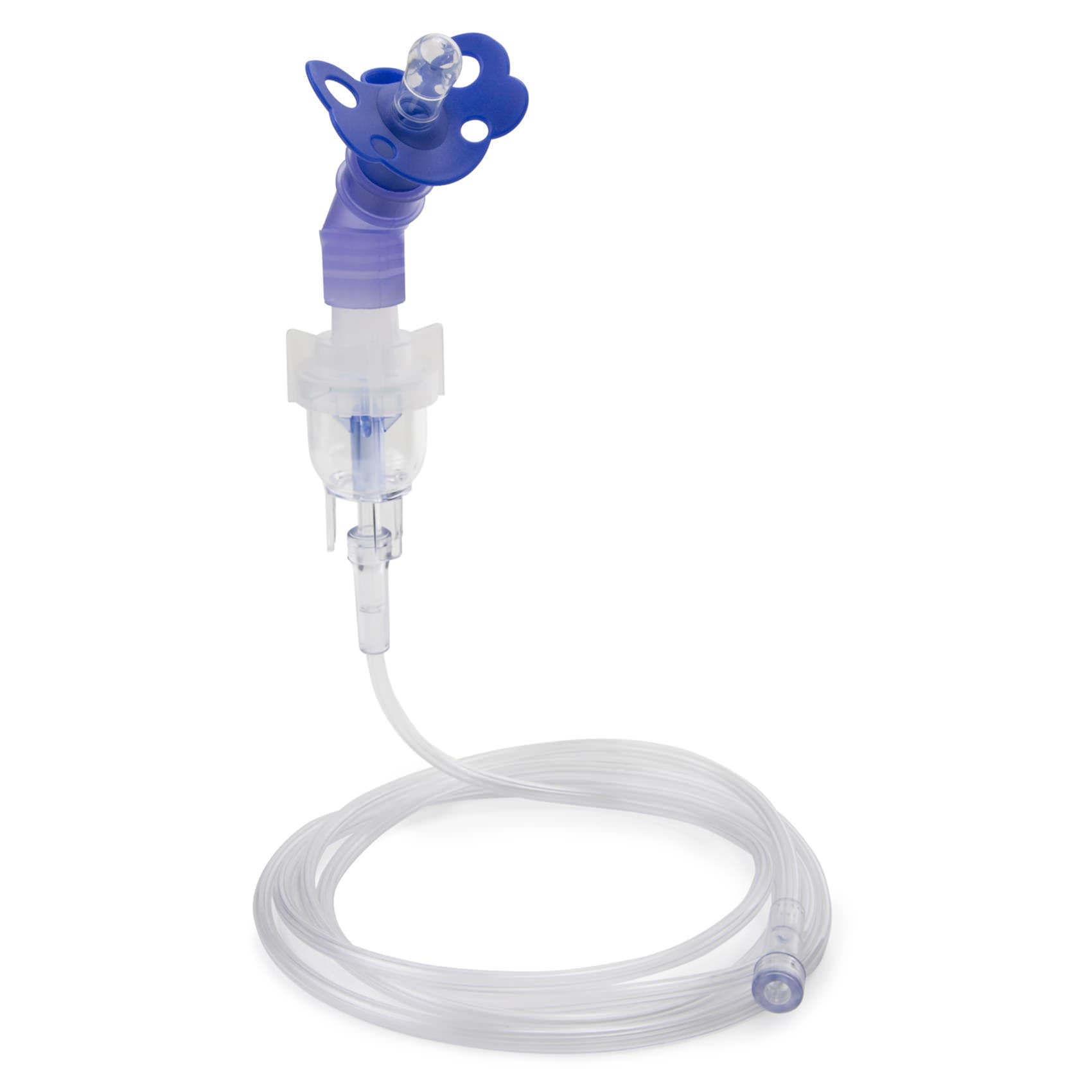 McKesson Handheld Nebulizer Kit Elbow Adapter Pacifier Delivery Small Volume 7 Foot Oxygen Tube Length - Image 1