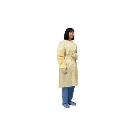 Cardinal Health Lightweight Isolation Gown with Ties XL, Yellow - Package of 10 - Image 1