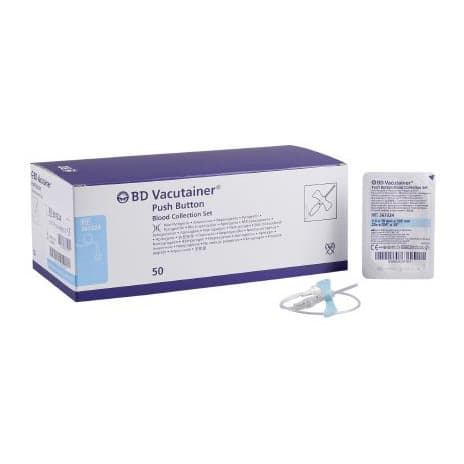 BD Vacutainer Push Button Blood Collection Set Without Luer Adapter, 3/4 Inch Needle L, 12 Inch Tubing