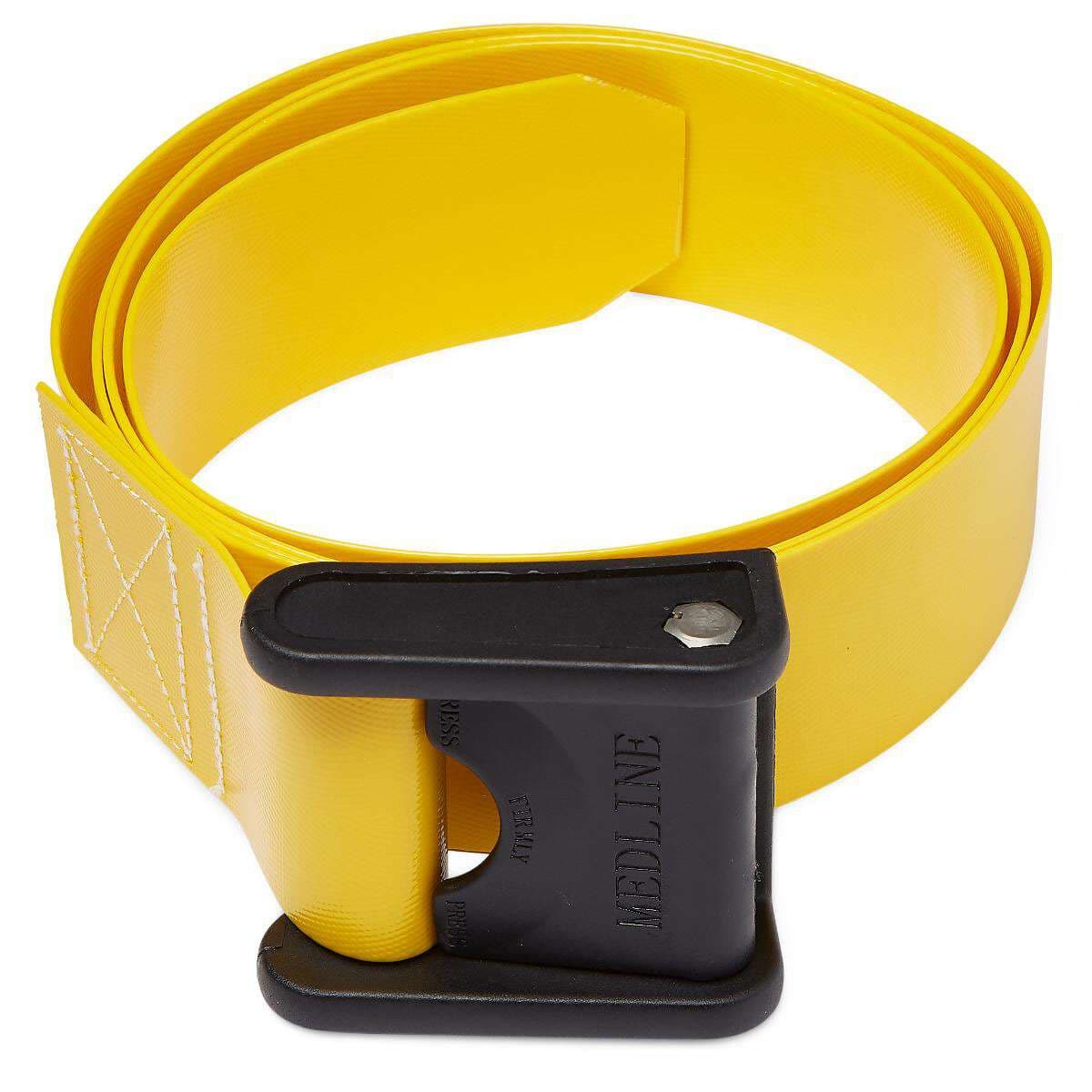 Medline Polyurethane Coated Wipeable Gait Belt, 60 Inch, Yellow - Image 1