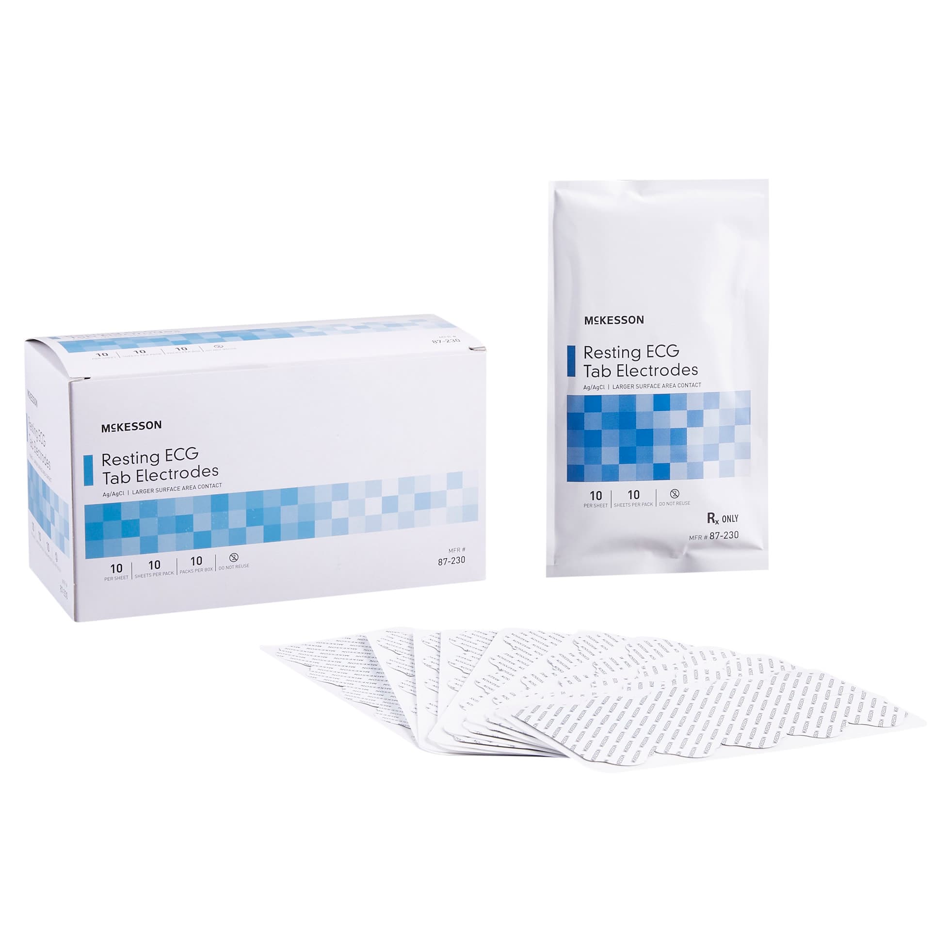 McKesson ECG Resting Electrode Vinyl Material Conductive Adhesive Gel Square - Image 1