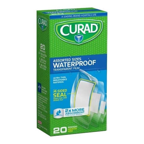 Curad Clear Polyurethane Film Waterproof Adhesive Bandages - Case of 24 - Image 1
