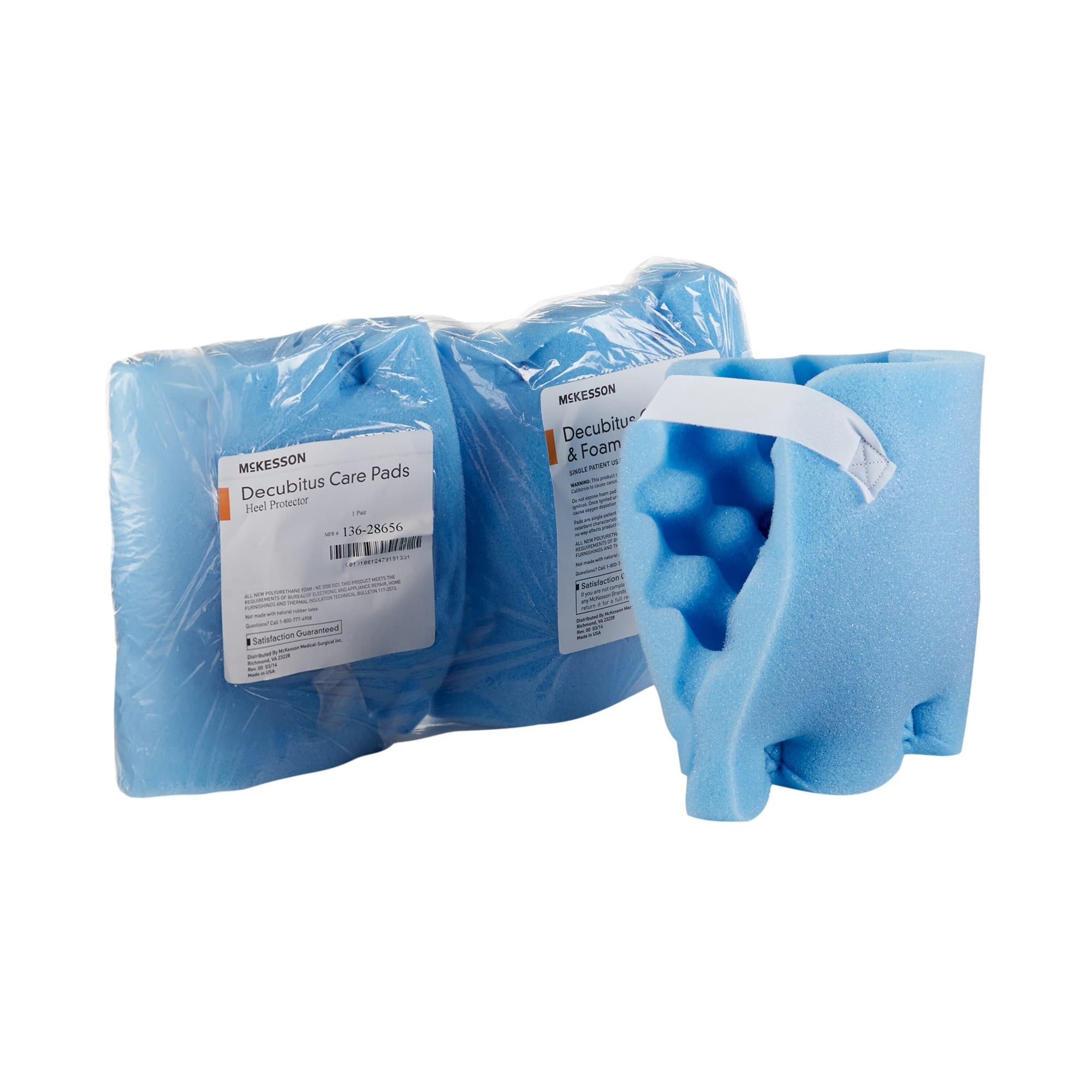 McKesson Heel Protection Pad, Blue, 6-1/2 x 6-1/2 Inch - Image 1