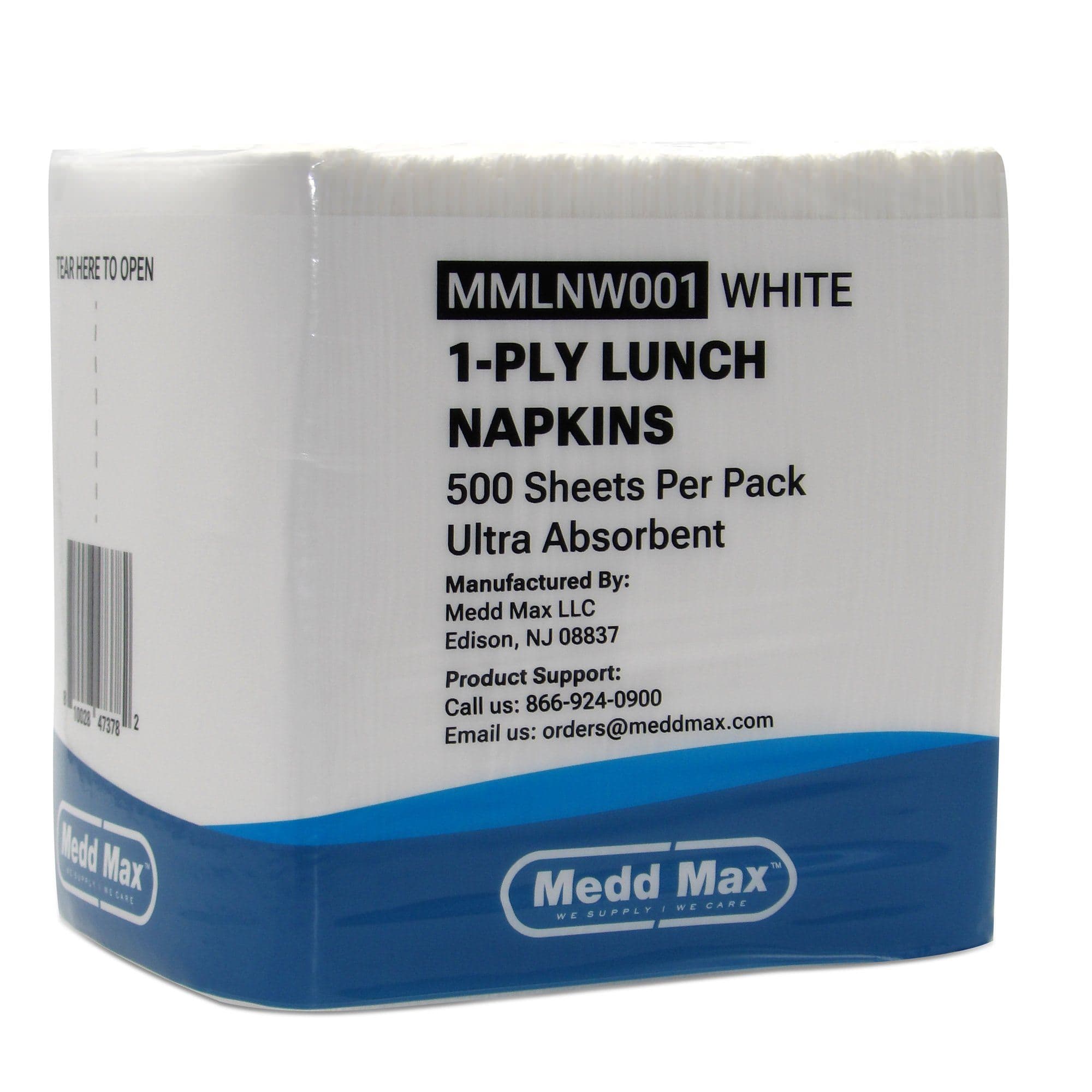 Medd Max Luncheon White Paper Napkin - Case of 12