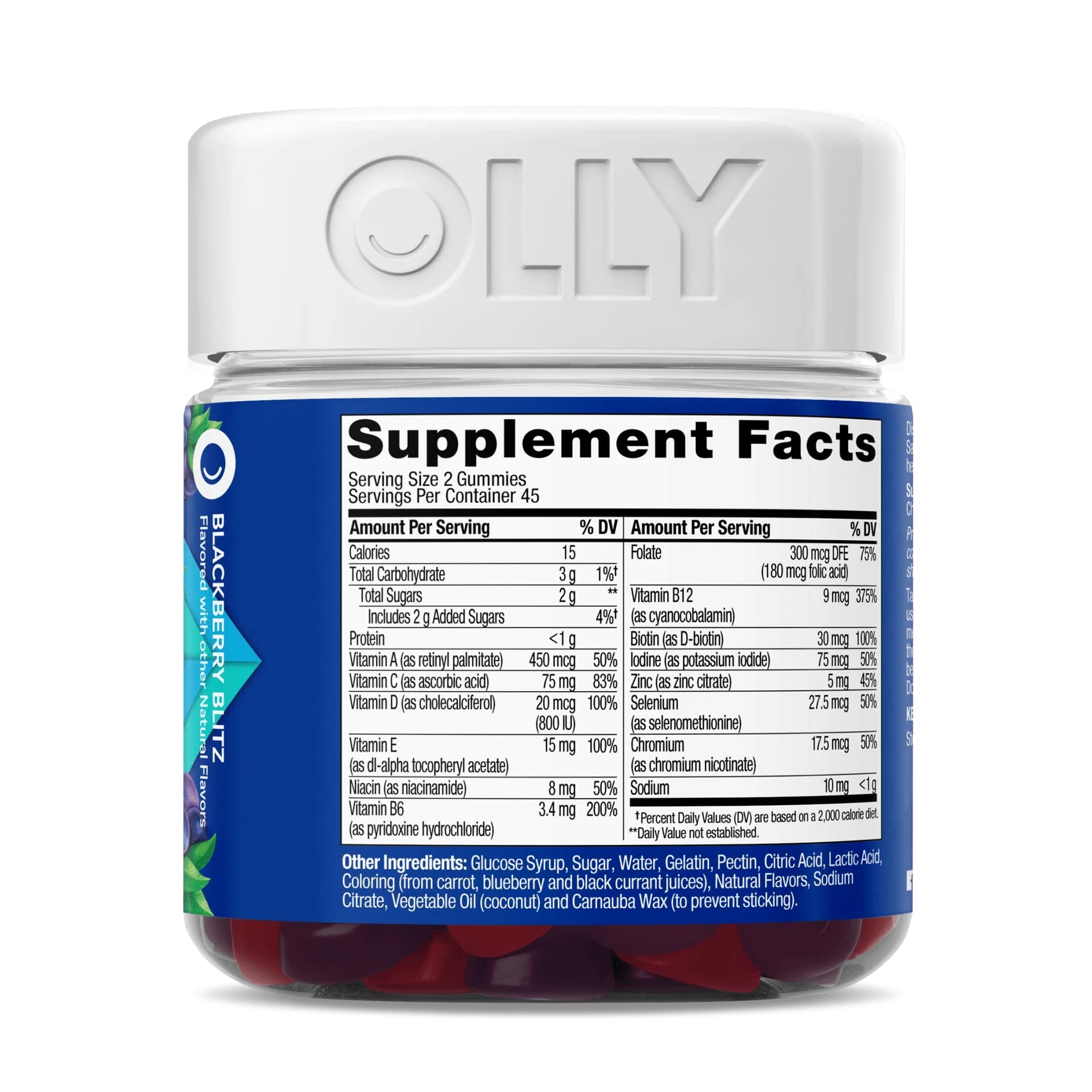 OLLY Men's Multi-Vitamins, Zinc Supplement Gummies - Bottle of 90 - Image 2