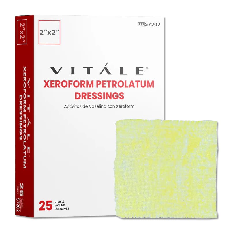 Cellera Vitale Xeroform Petrolatum Dressings, 2" x 2" - Box of 25 - Image 1