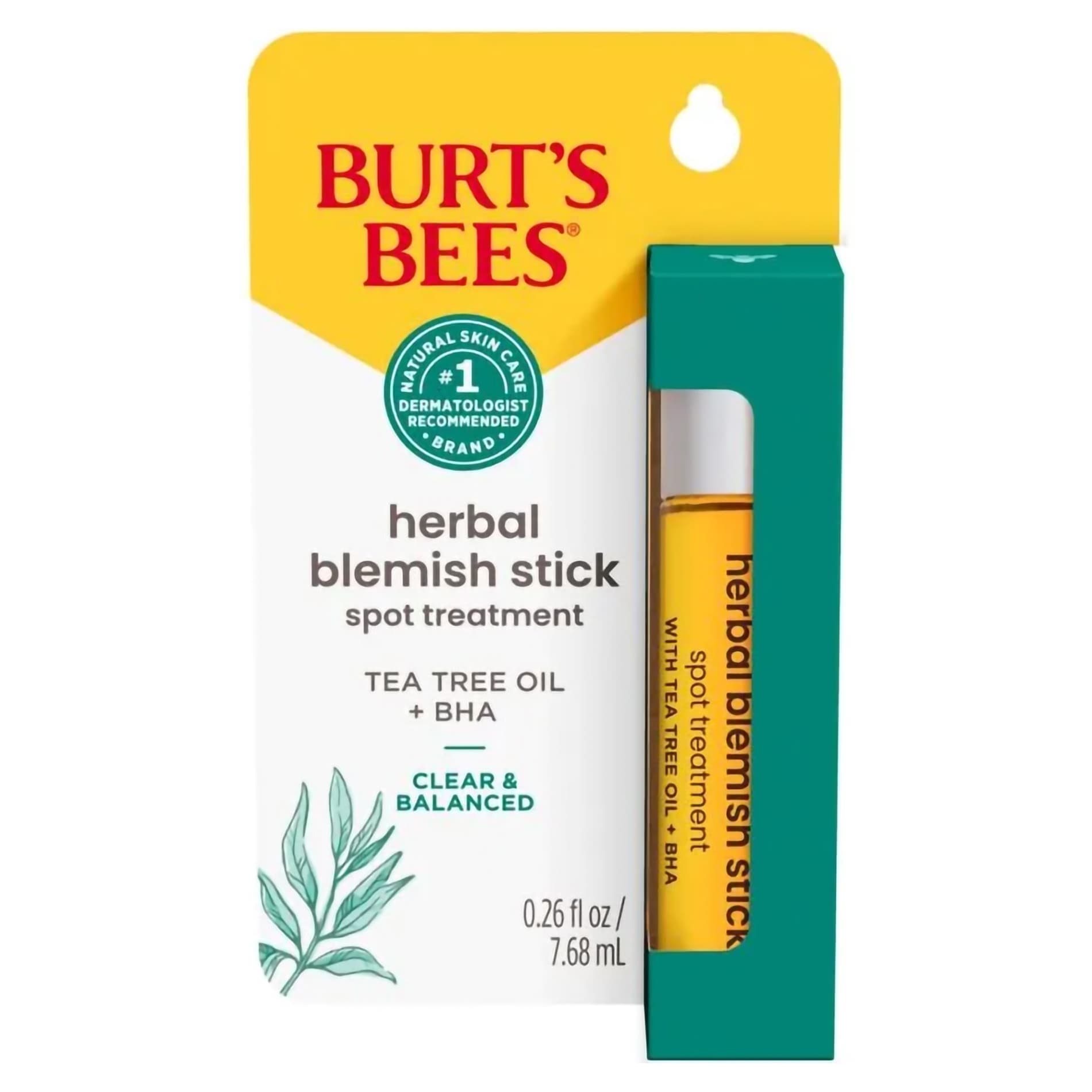 Burt's Bees Herbal Complexion Acne Treatment Stick, 0.26 oz - Image 1