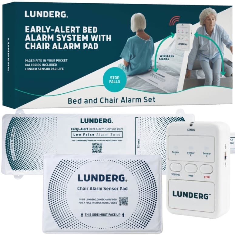Lunderg Bed and Chair Alarm Set with Wireless Sensor Pad - Image 1