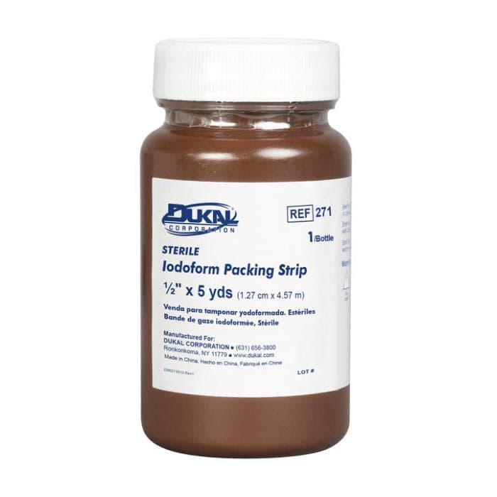 Dukal Iodoform Wound Packing Strip, 1/2 Inch x 5 Yard - Box of 12 - Image 1