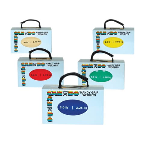 CanDo Handy Grip weight ball, set of 5 piece (1 Each: 1,2,3,4,5 lbs.)