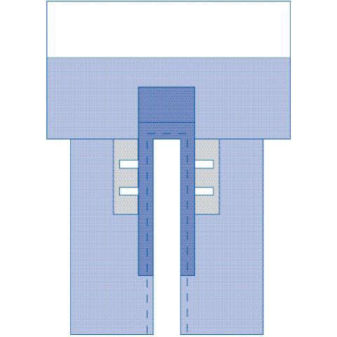 Medline Sterile CV Split Surgical Drape with Clear Anesthesia Pouch - Case of 12 - Image 1