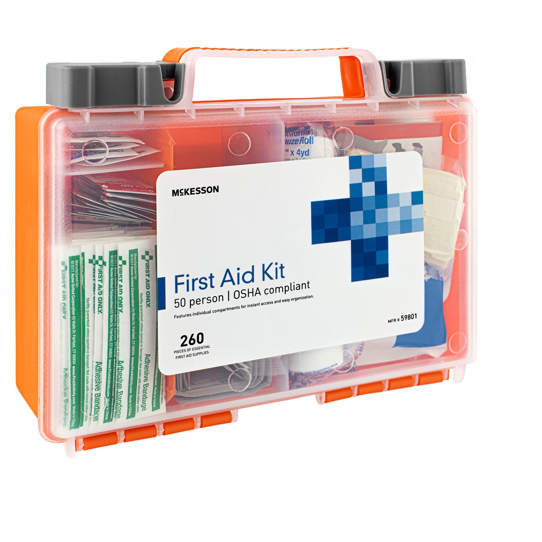 Mckesson First Aid Kit 50 Person Plastic Case - Image 3