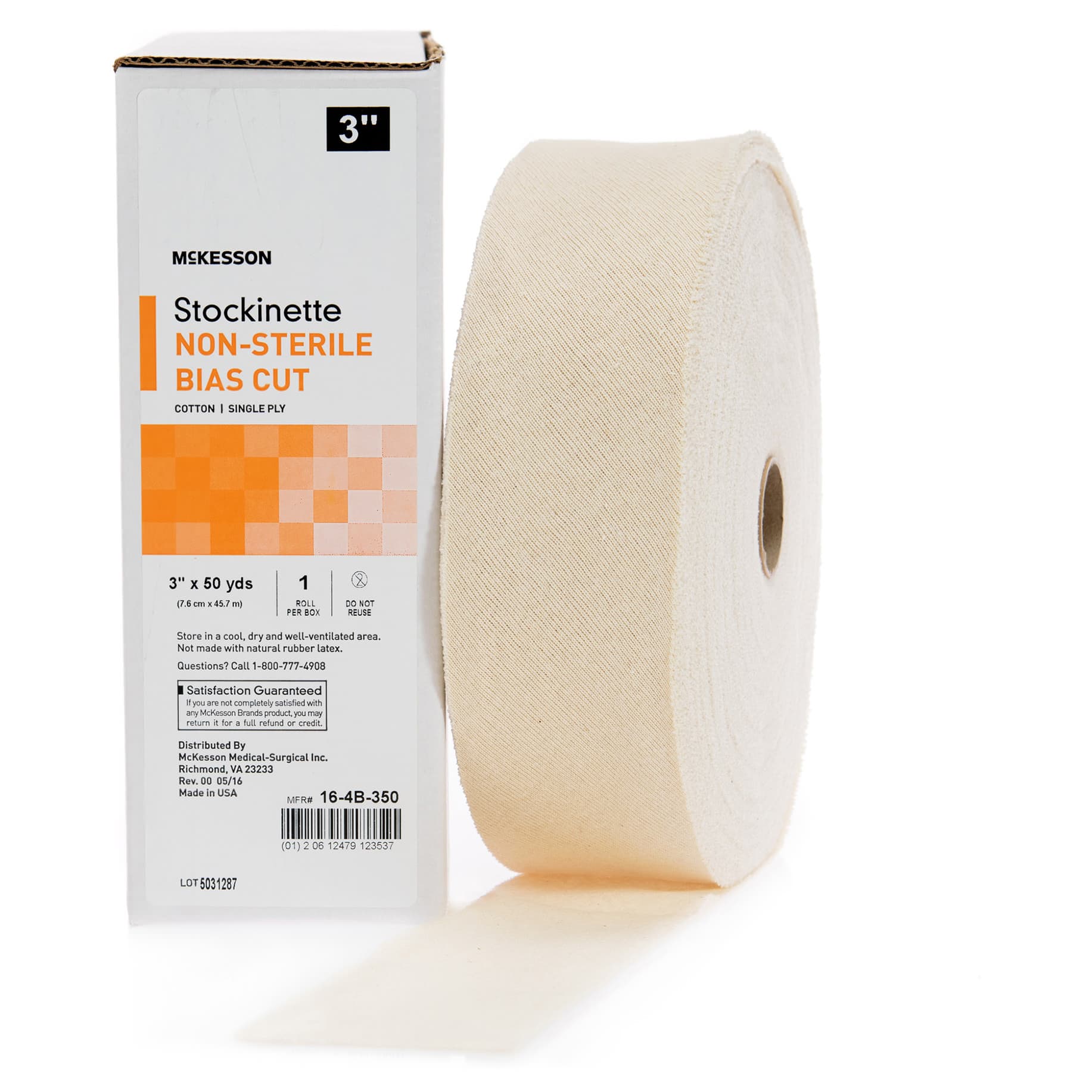 McKesson Bias Cut Stockinette Beige NonSterile - Image 1