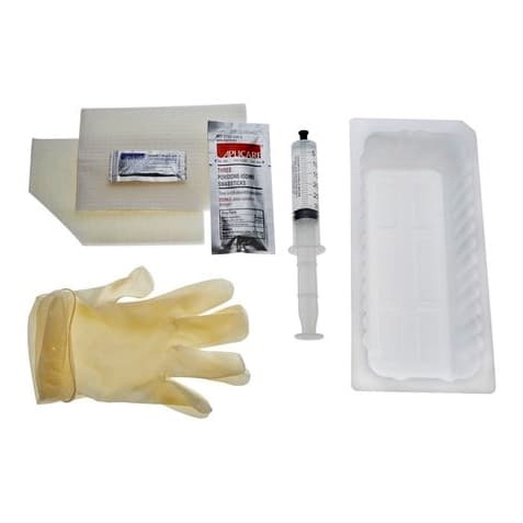 AMSure Foley Insertion Tray with Prefilled Syringe 30cc, BZK Swab sticks - Each - Image 1