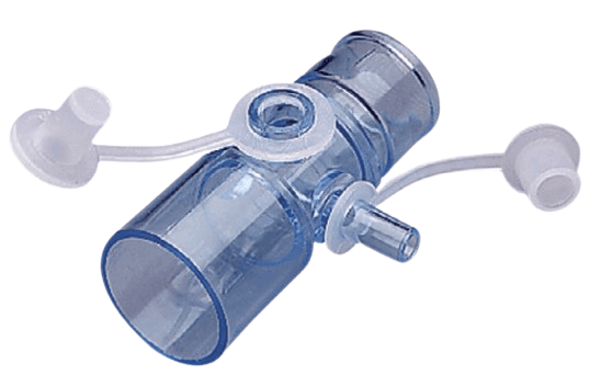 Airlife Straight Connector with Thermometer Port And Oxygen Stem - Case of 50 - Image 1