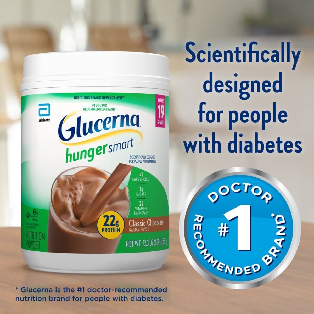 Glucerna Hunger Smart Oral Supplement, Rich Chocolate, 22.3 oz - Case of 2 - Image 3