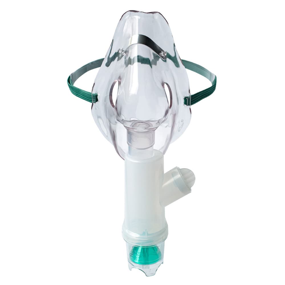 Salter Labs Adult Nebulizer with Elastic Headstrap Style Aerosol Mask, 7 ft Supply Tubing