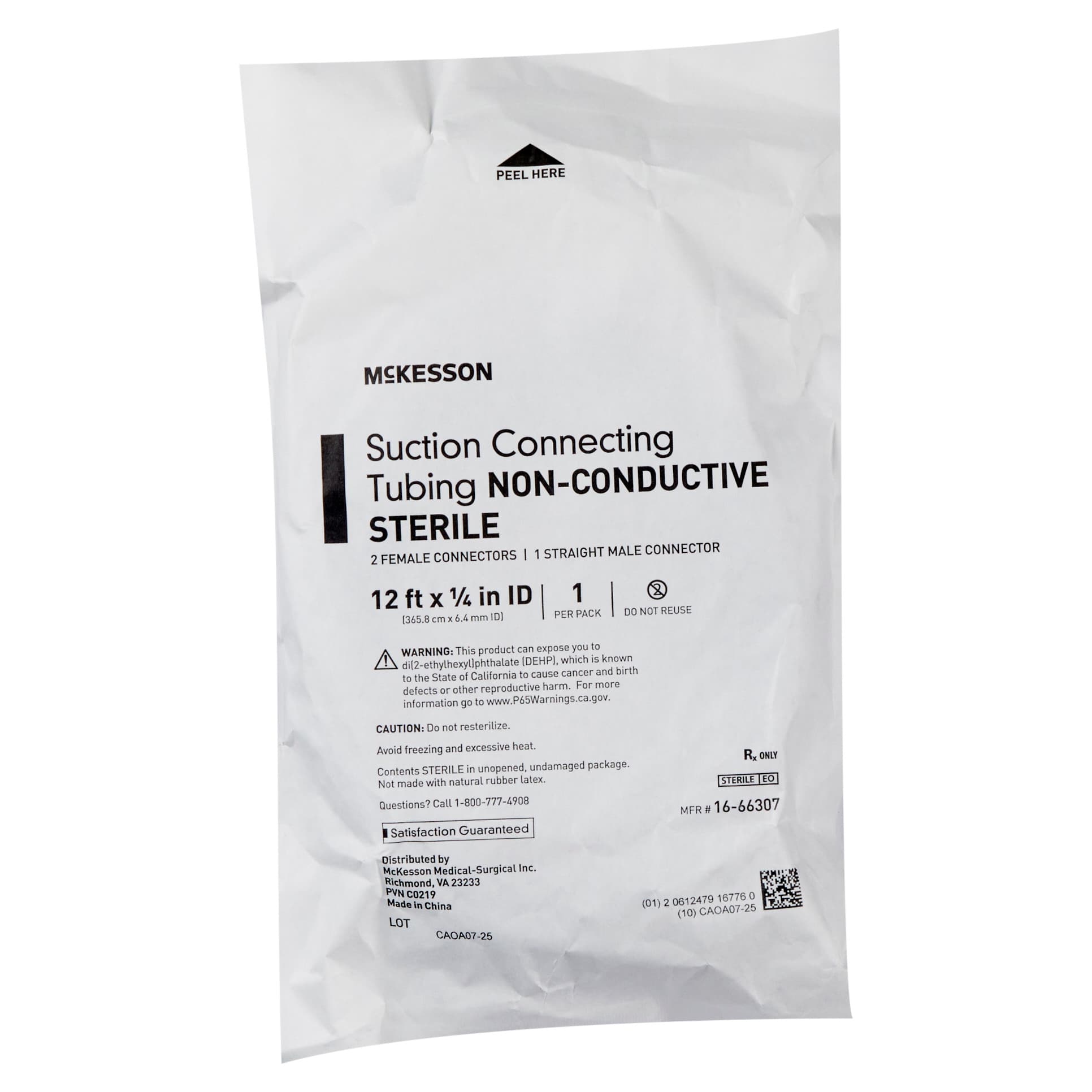 McKesson Suction Connector Tubing Clear Ribbed OT Surface - Image 2