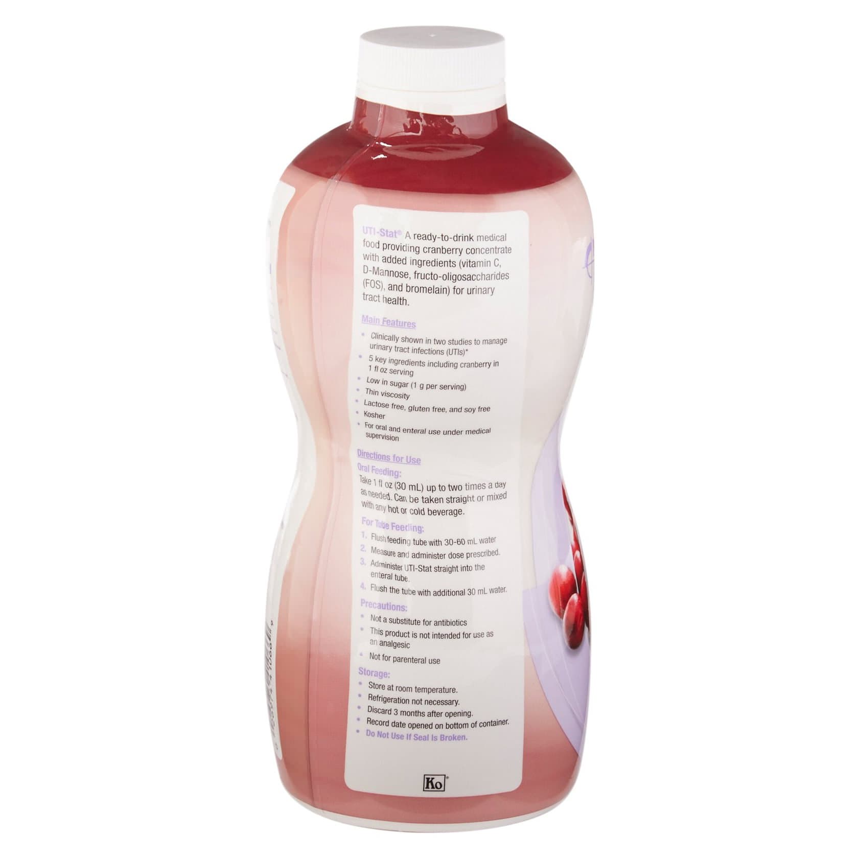 UTI-Stat Oral Supplement, Cranberry, 30 oz. Bottle - Image 2