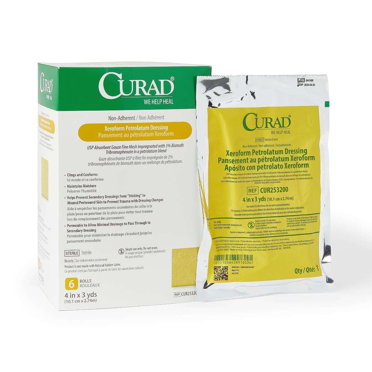 Curad Xeroform Non-Adherent Gauze Dressing