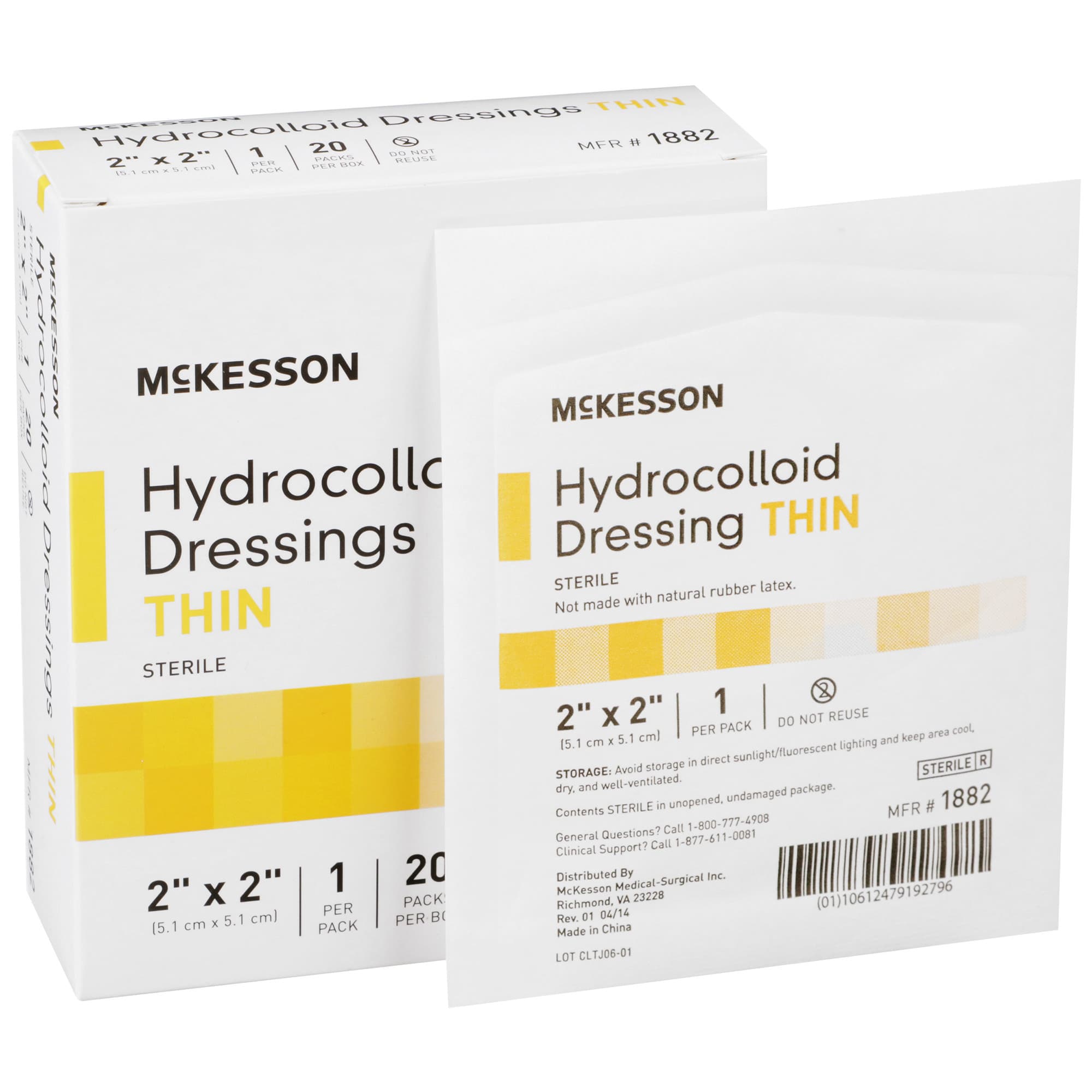 McKesson Hydrocolloid Sterile Thin Dressing - Image 1