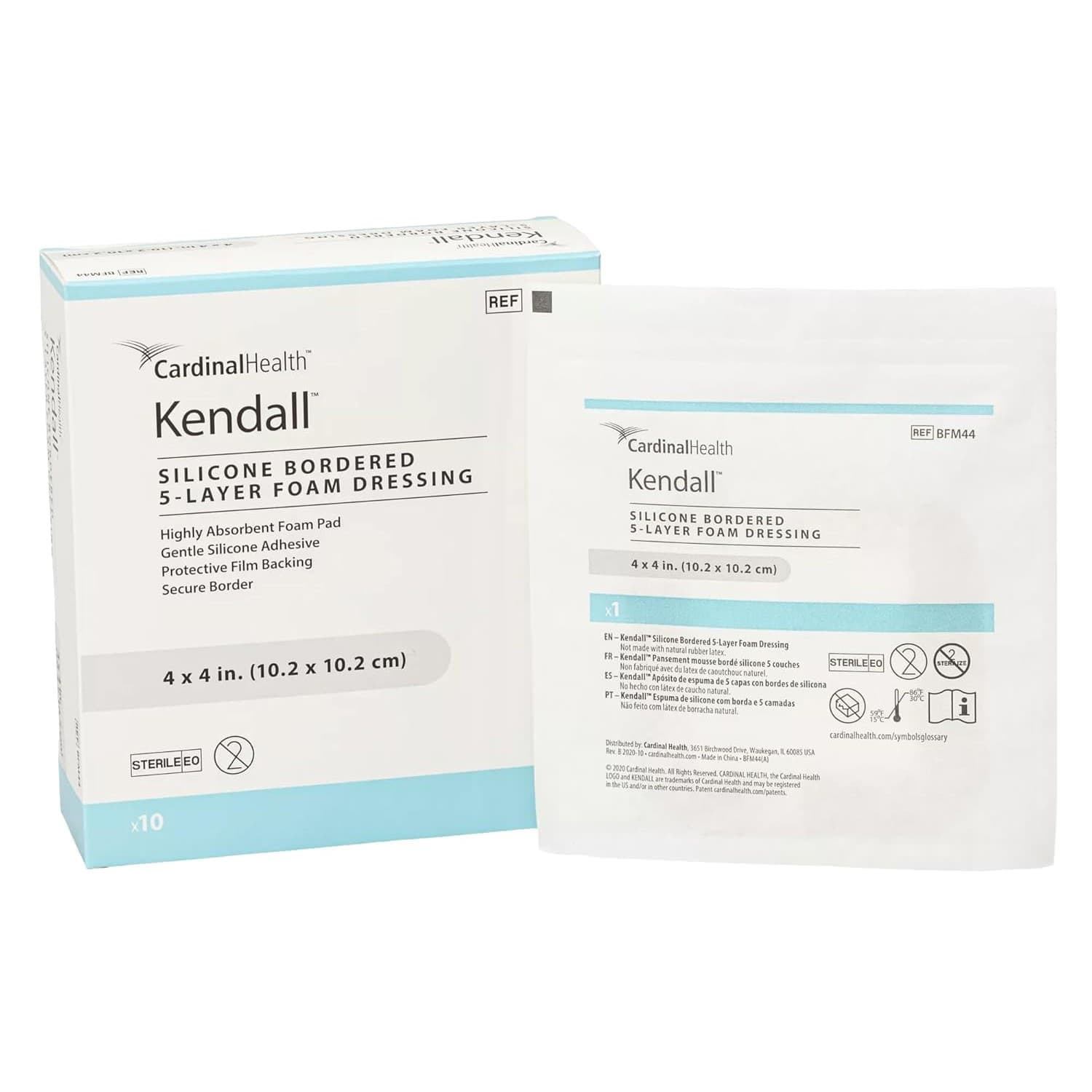 Cardinal Health Kendall Silicone Bordered 5-Layer Foam Dressing - Image 5