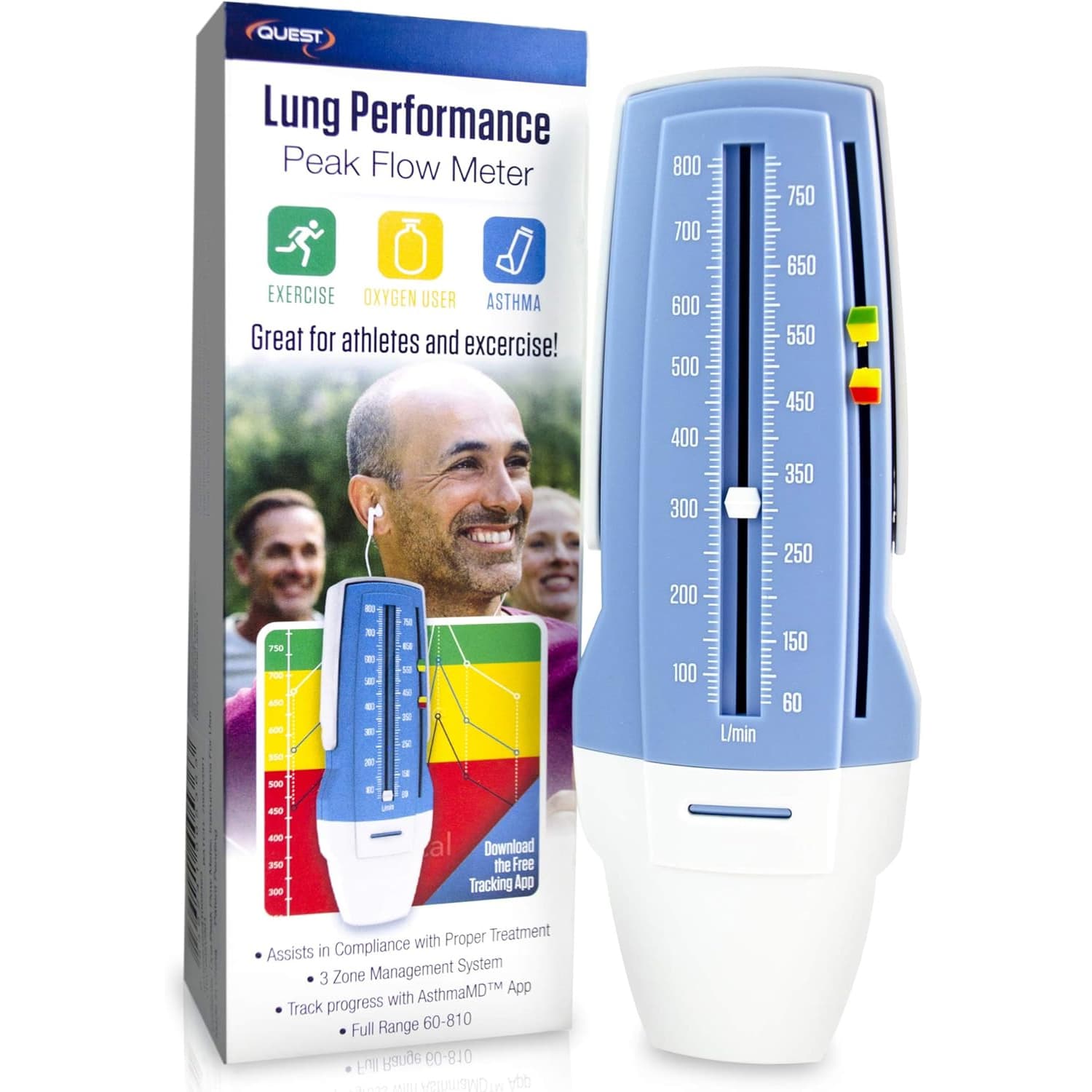 Quest AsthmaMD Lung Performance Peak Flow Meter
