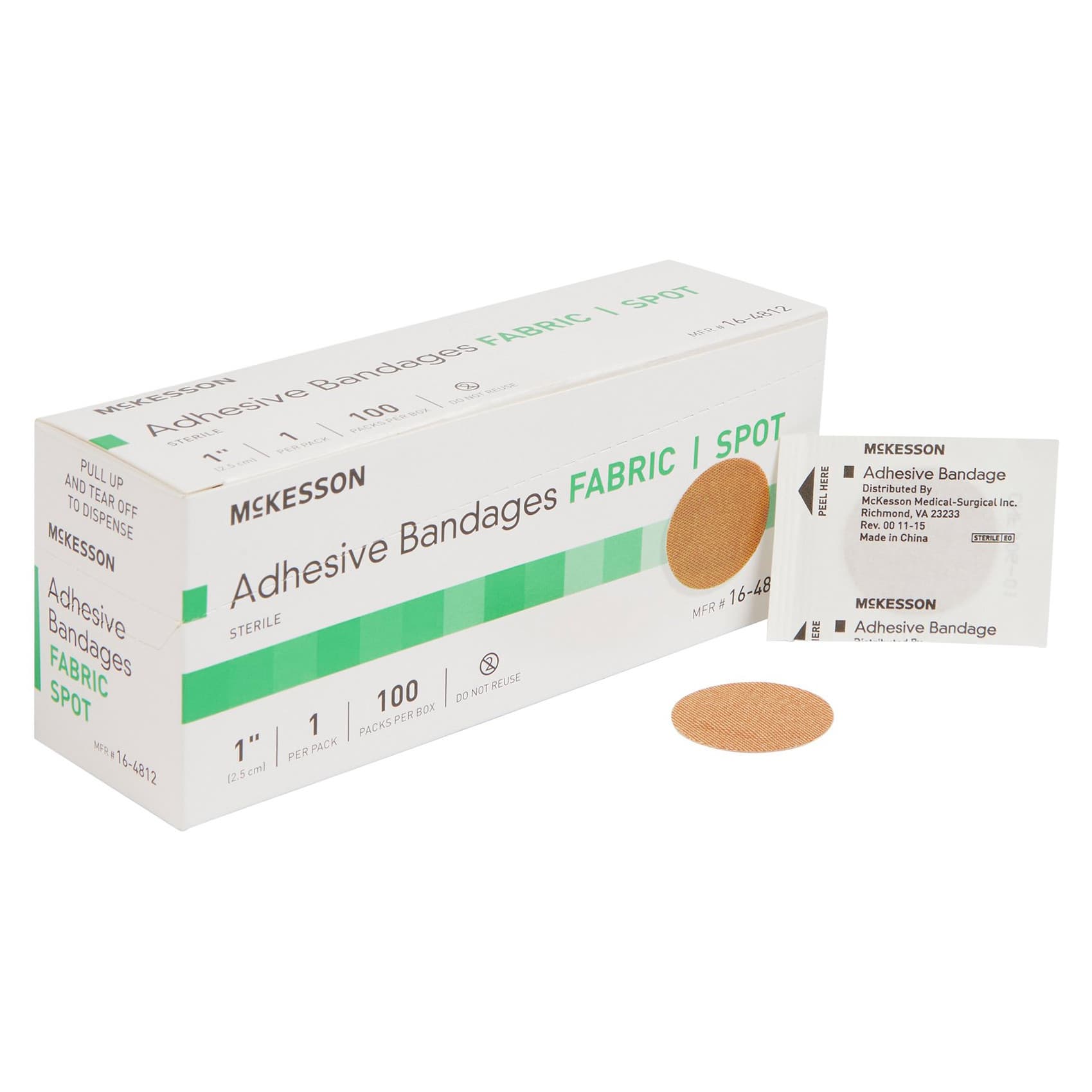McKesson Fabric Round Adhesive Spot Bandage