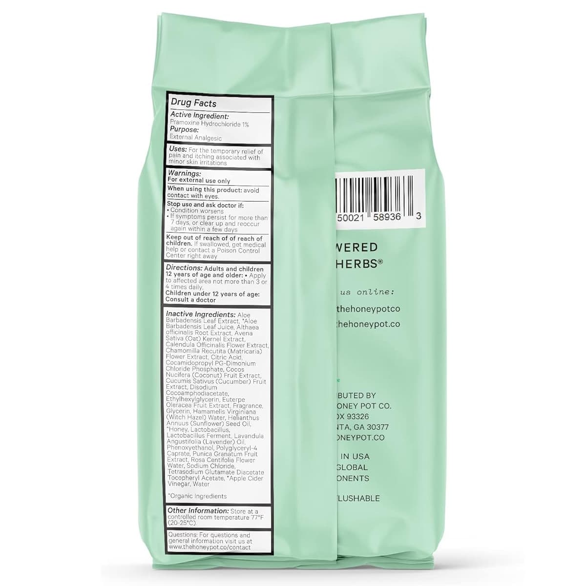 The Honey Pot Anti-Itch Wipes with 1% Pramoxine Hydrochloride - Package of 30 - Image 4